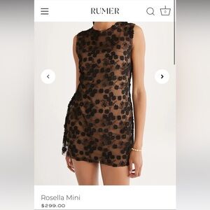 Rumer Rosella Floral Embroidered Lace Mini dress